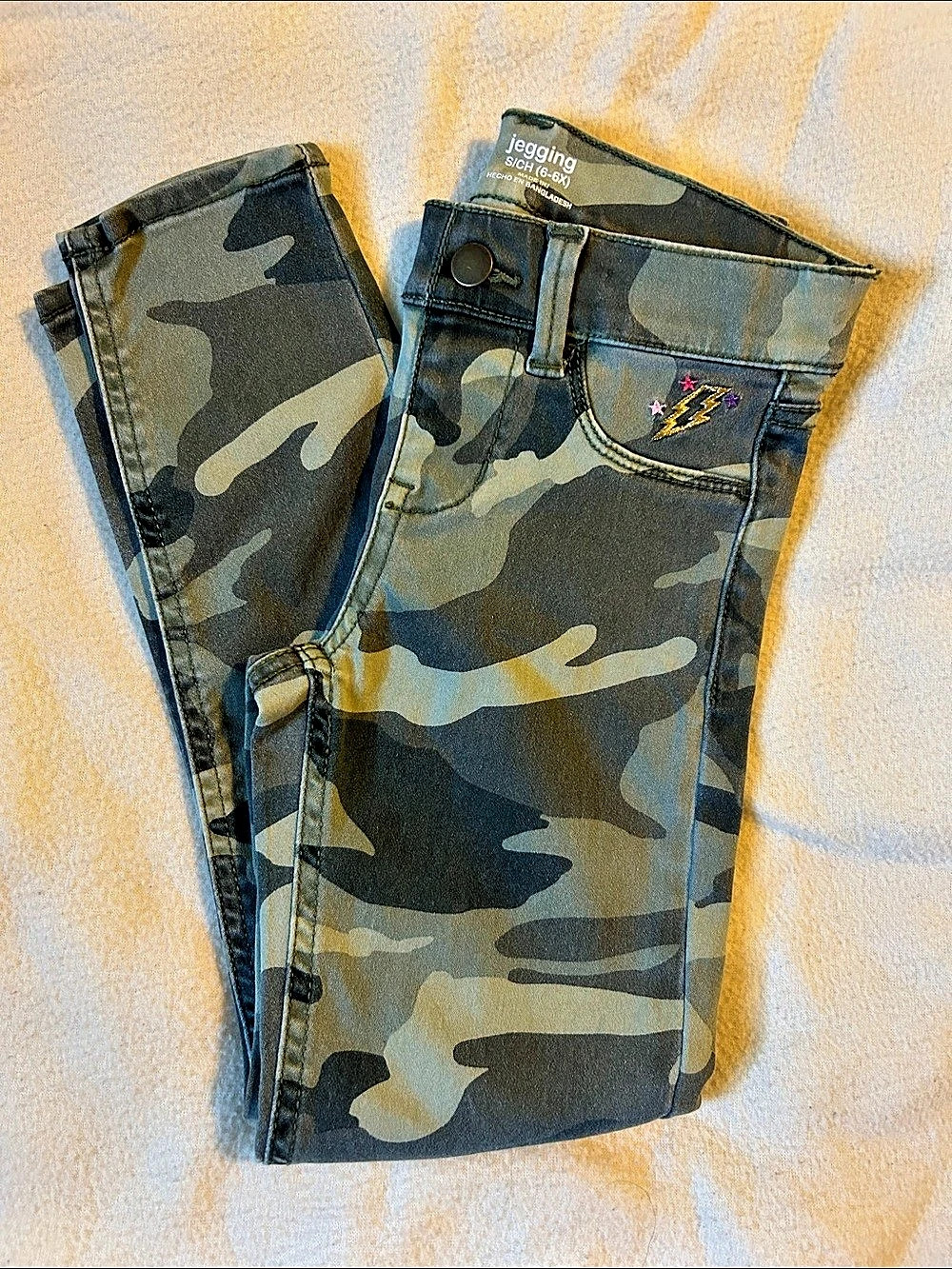 Wonder Nation Jegging Camo Skinny Jeans Size Small (6-6x)